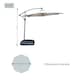 image 6 of Direct Wicker Cantilever Garden Parasol Outdoor Umbrella Sunshade with Crank Handle, Light Beige | Cream