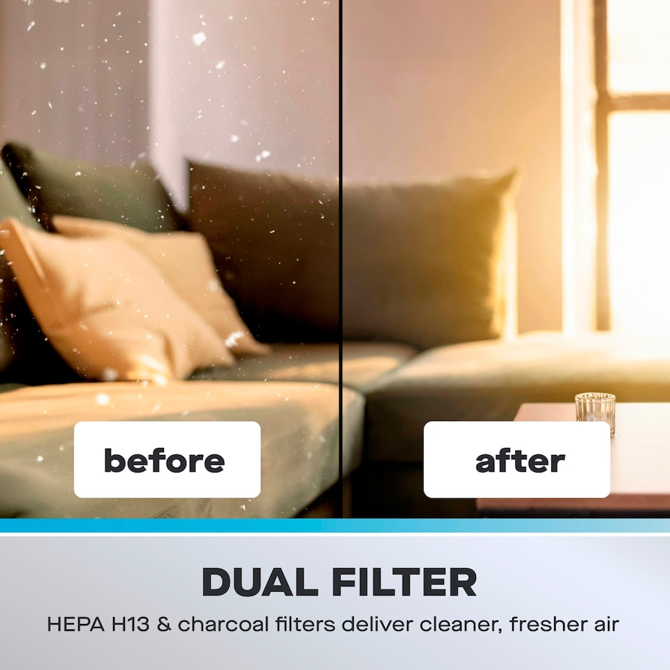 image 1 of Daewoo 3.2L Dehumidifier with Air Purifier, Quiet, Low Energy