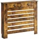 image 1 of HOMCOM Radiator Cover with Drawer, Horizontal Slat, 111cm, Rustic Brown