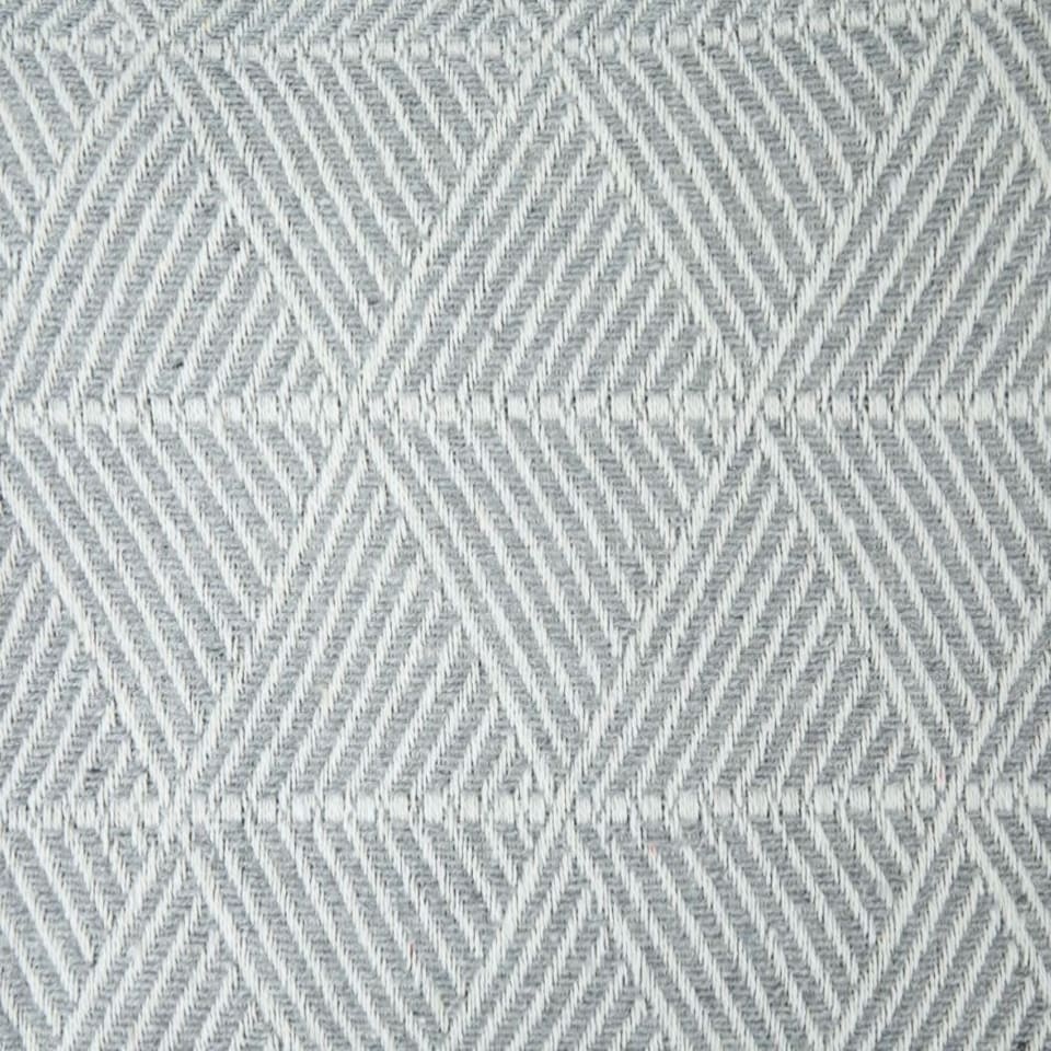 image 1 of Geo Diamond Collection Recycled Cotton Throw in Silver (70" x 100") Grey | Grey