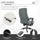 image 5 of Vinsetto Executive Office Chair with Vibration Massage Pillow USB Power Wheels
