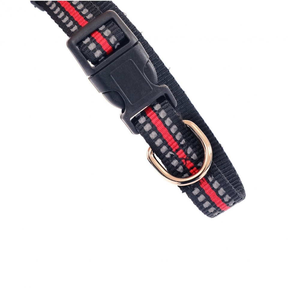 image 1 of Oypla Red Adjustable Comfortable Reflective Red Dog Collar for Neck Size 24-36cm Red | M