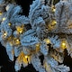 image 9 of 60cm Premium Mixed branch prelit Snow Flocked Christmas Wreath - with timer