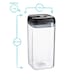 image 3 of Argon Tableware 6x Food Storage Containers - 1.2 Litre - White Airtight Plastic Storage Pantry Food Organiser with Flip Lock Lid