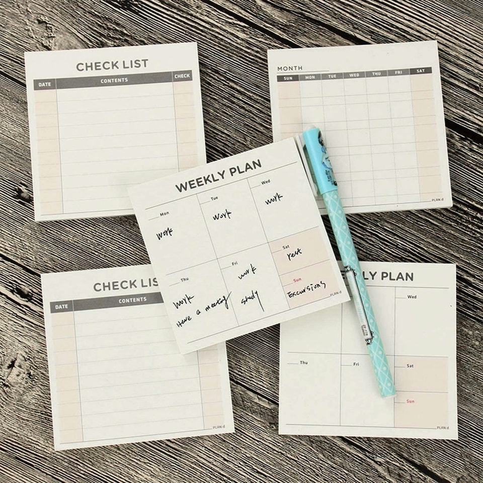 image 1 of Haven Weekly Planner List Pad for Tasks, Goals, Notes, Meals & Reminders