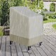 image 7 of Outsunny Outdoor Furniture Cover Chairs Stacked Protection Deep Wind Rain Dust | White | Beige & Coffee | 70L x 90W x 115Hcm