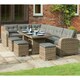 image 1 of 12 Seater Natural Weave Corner Dining Set