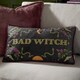 image 1 of Furn Bad Witch Embroidered Velvet Cushion | Black | Black Magic