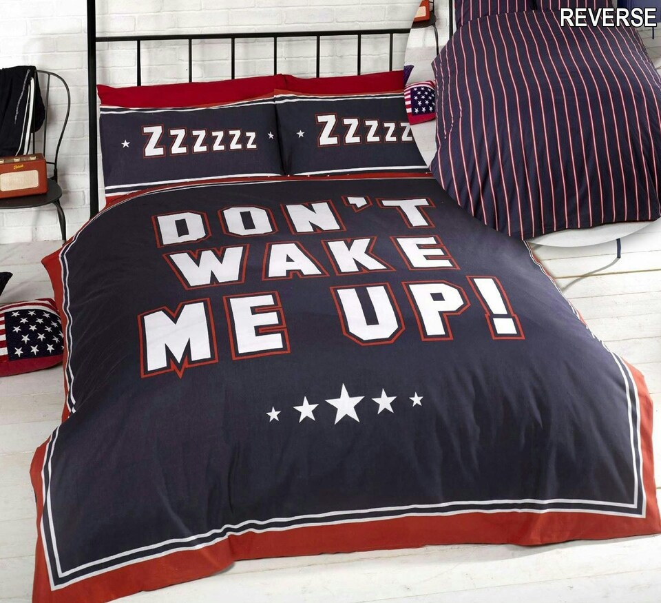 Don't Wake Me Up Duvet Cover Set - Double