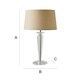 image 6 of ValueLights Modern Clear Genuine K9 Crystal Base Table Lamp With Beige Shade