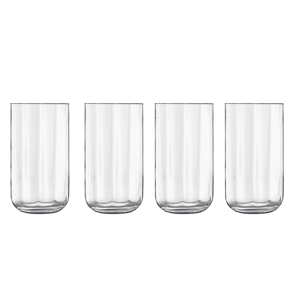 image 1 of Luigi Bormioli Jazz Hi-Ball Glasses, 450ml x 4 Clear
