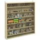 image 1 of HOMCOM 7-Tier Wall Display Cabinet w/ Shelves Glass Doors, Oak Brown