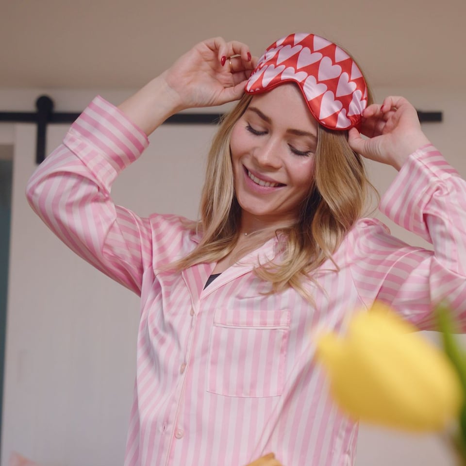 image 1 of SMUG Satin Sleep Mask - Longheart Print