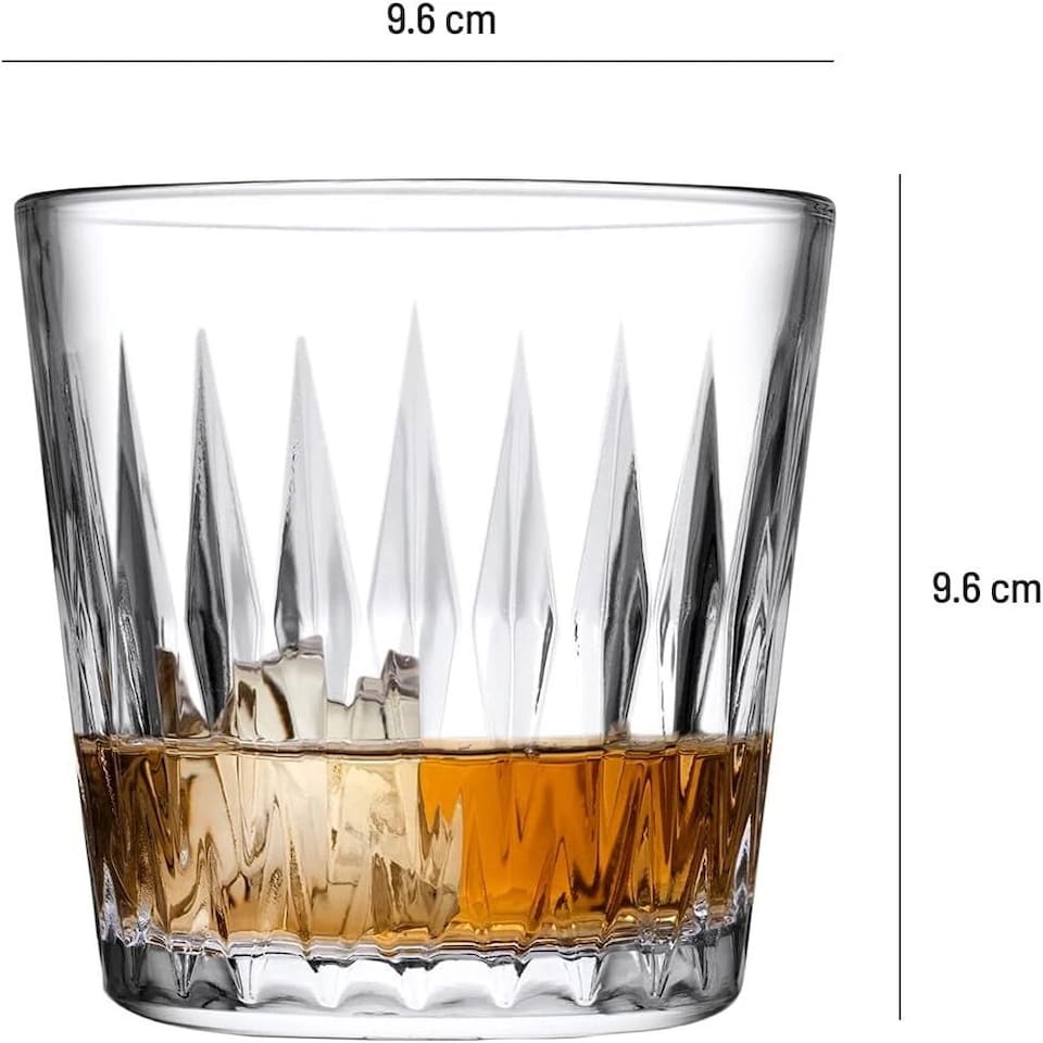 image 1 of Highball Drinking Glasses Whiskey Water Juice Tumblers 6 Set | Clear | 6x300ml Whiskey Tumblers | 300ml