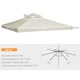image 5 of Outsunny 3(m) 2 Tier Garden Gazebo Top Cover Replacement Canopy Roof Cream White