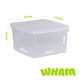 image 5 of Wham Clip 5x 25.5L Square Plastic Storage Boxes with Clip Lock Lids. Ideal for Home, Office, Toys & More - Clear/Clear | Clear | 5