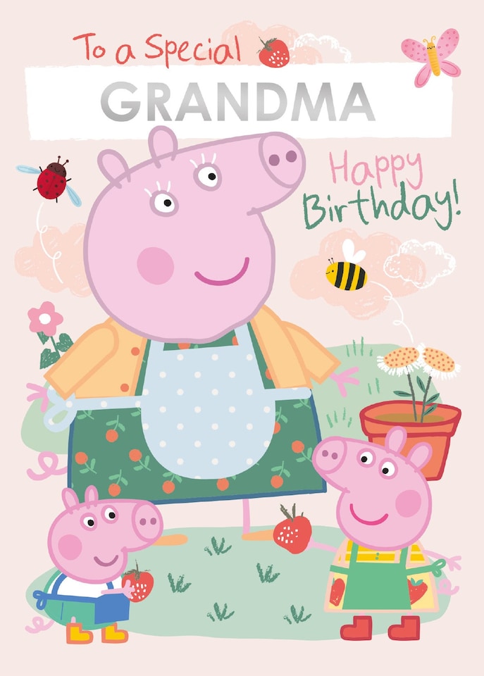 image 1 of Peppa Pig Personalise Birthday Card With Sticker Sheet