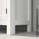 image 9 of HOMCOM Modern Bathroom Storage Cabinet with Open Shelves, White