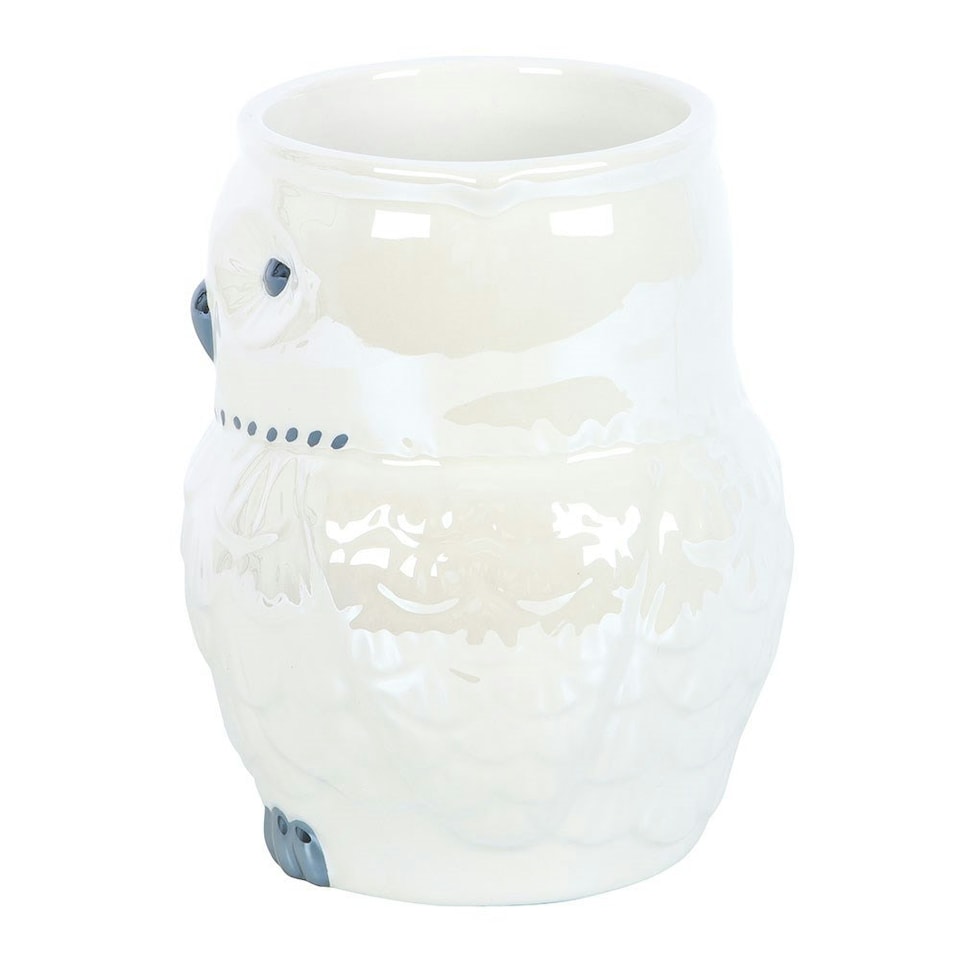 image 1 of Something Different Iridescent Owl Mug - White/Blue - One Size