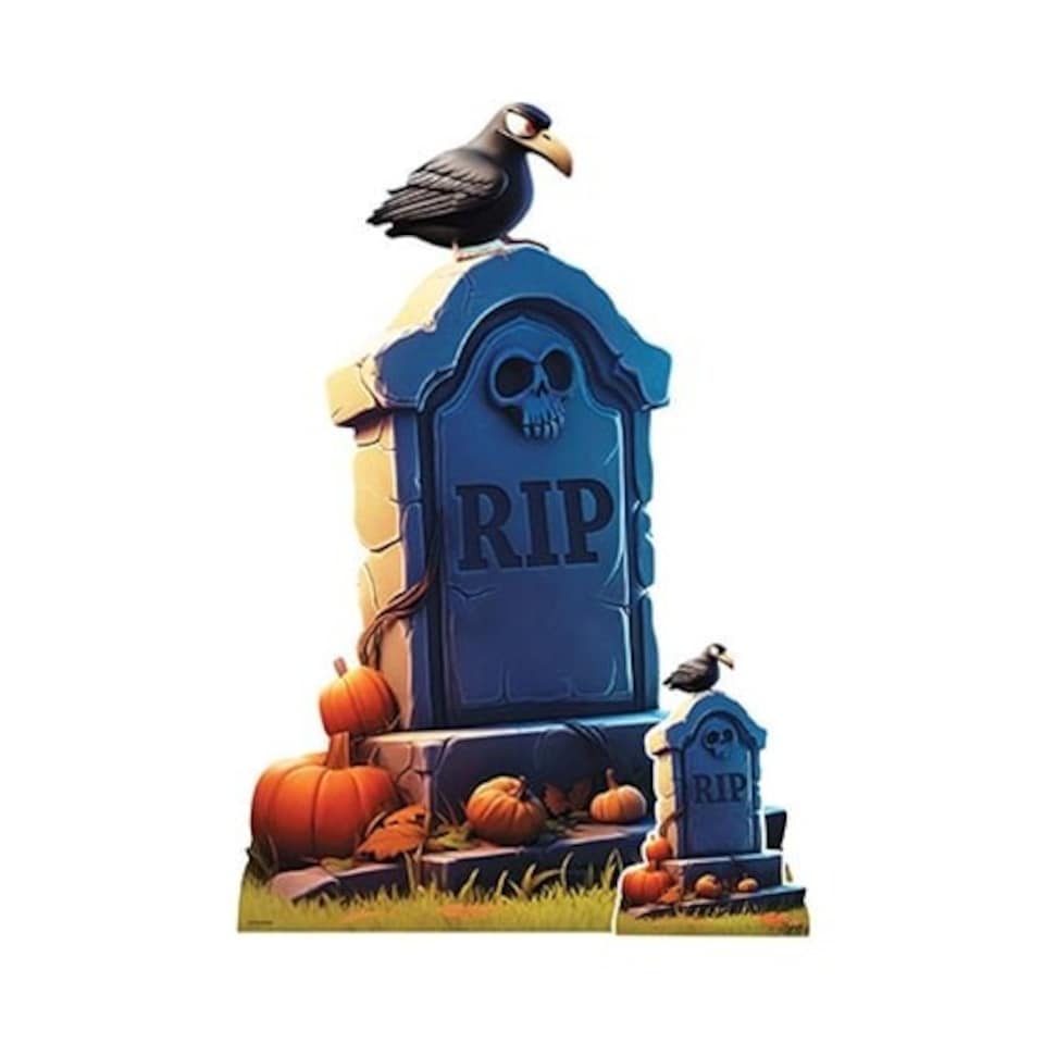 Cartoon Tombstone Halloween Lifesize Cardboard Cutout 135cm