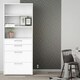 image 4 of Prima Bookcase 2 Shelves with 2 Drawers 2 File Drawers in White