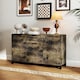 image 2 of HOMCOM Sideboard, Industrial Storage Cabinet with Doors, Drawer, Cupboard and Adjustable Shelves for Living Room, Dining Room, Hallway, Rustic Brown