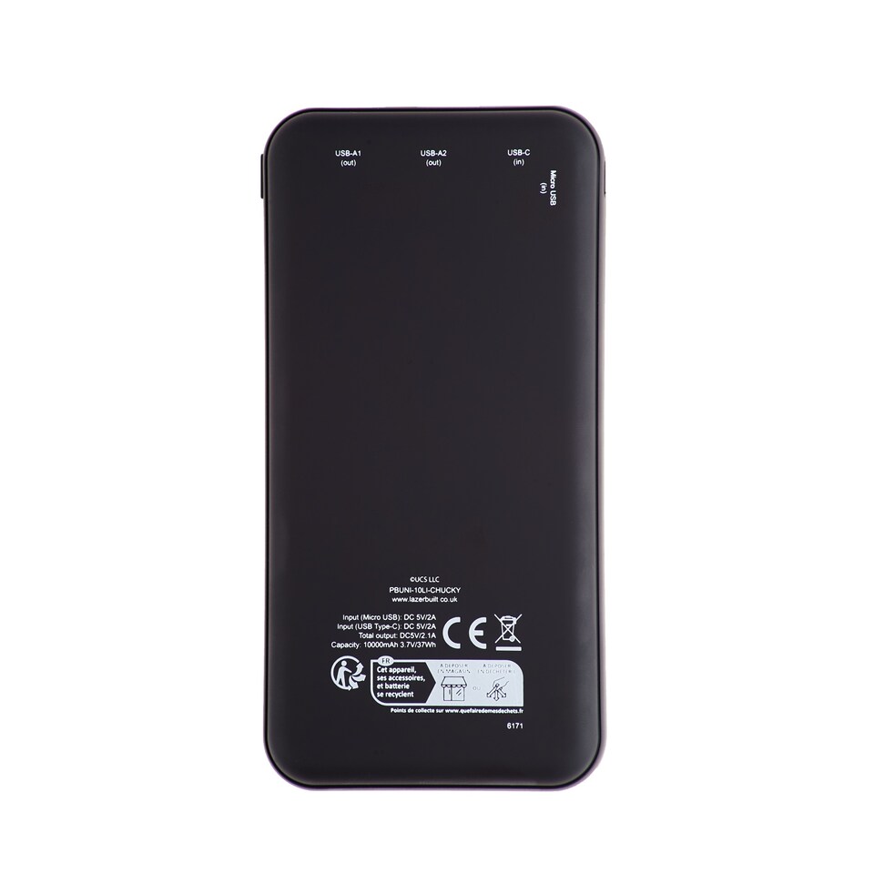 image 1 of Lazerbuilt Chucky Horror Icon Light-Up Compact 10000mAh Power Bank