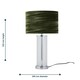 image 8 of Aura - Chrome Table Lamp with Green Crushed Velvet Shade Chrome | Green