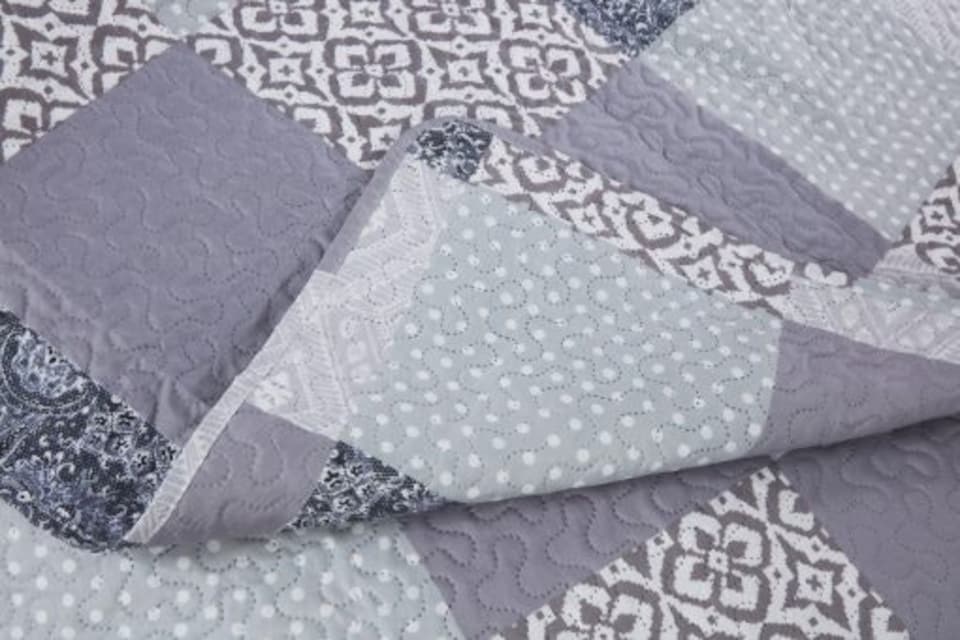 image 1 of Worcester Bedspread for Double Bed Bed Blue | Blue | Blue