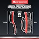 image 4 of Heavy Duty Wire Brush Set Steel Bristle Long Handle, D-Grip Block Rust & Paint Removal Kit