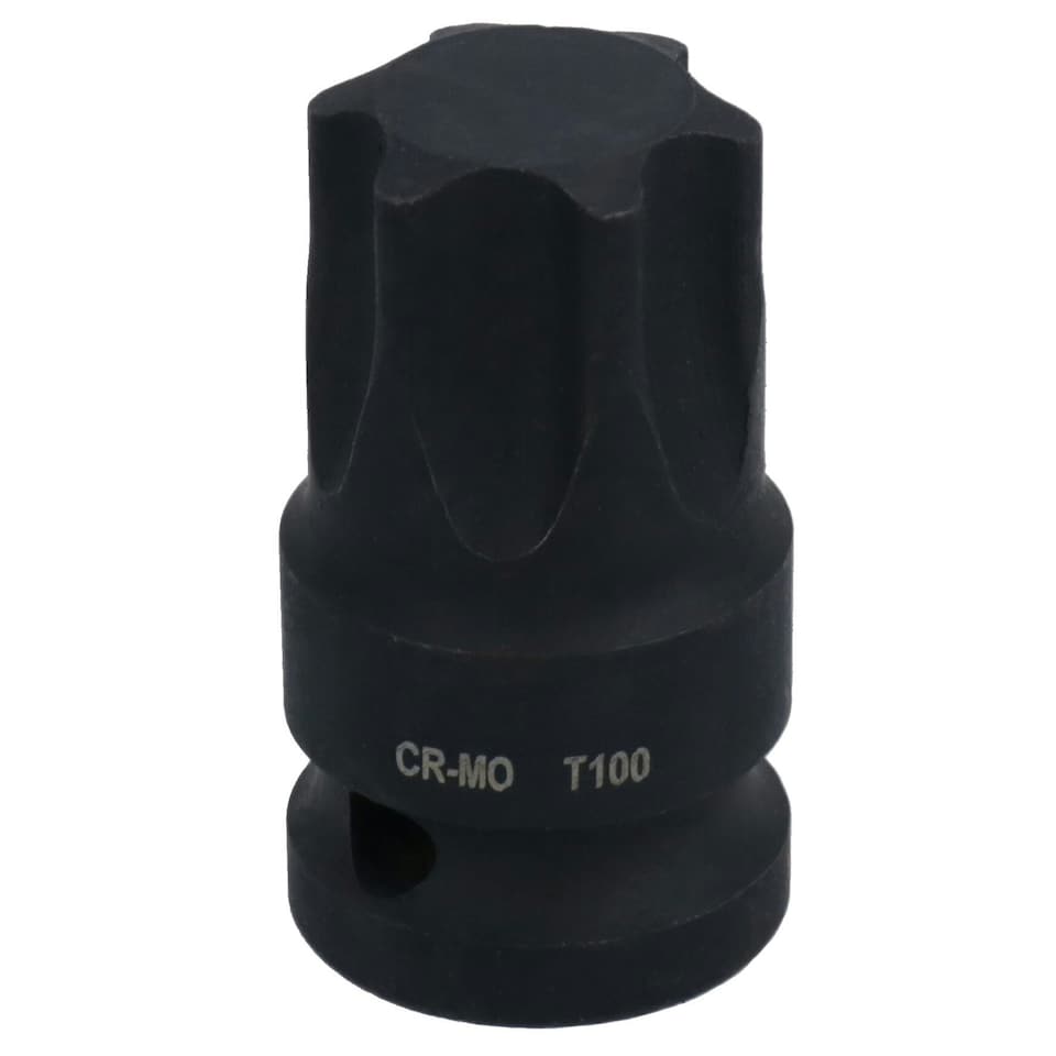 image 1 of T100 1/2in Drive Male Torx Star Impacted Impact Shallow Stubby Socket