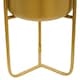image 4 of Avento Small Gold Finish Floor Planter Gold