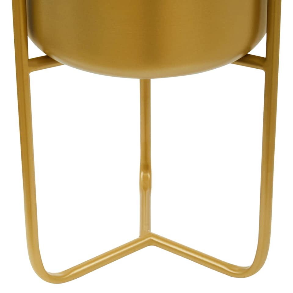 image 1 of Avento Small Gold Finish Floor Planter Gold