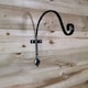 image 3 of Pack of 2 Tom Chambers Heavy Duty Handcrafted Metal 38cm Black Wall Bracket Hook For Garden Hanging Basket Bird Feeder | Black | Black