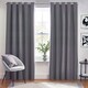 image 1 of furn. Dawn Blackout Charcoal Eyelet Curtains (W)168cm x (D)137cm | Multi