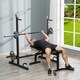 image 2 of HOMCOM Multifunction Barbell Squat Rack Adjustable Height Weight Lifting