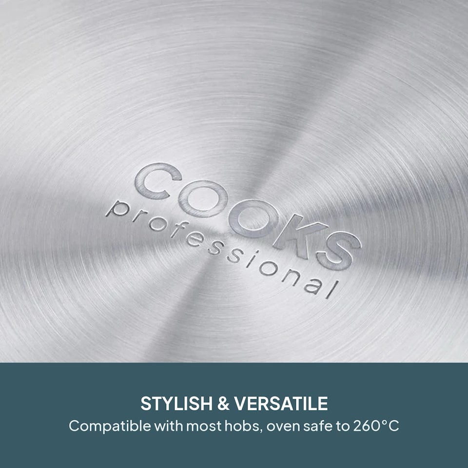 image 1 of Cooks Professional Stainless Steel Egg Poacher Pan with Lid & Spatula - 2, 4 or 6 Cup