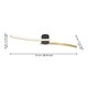 image 4 of EGLO Aieta Black & Brushed Brass Minimalist Ceiling Light
