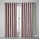 image 3 of Linen Look Blackout Ring Top Eyelet Curtains - 110cm x 183cm - Blush