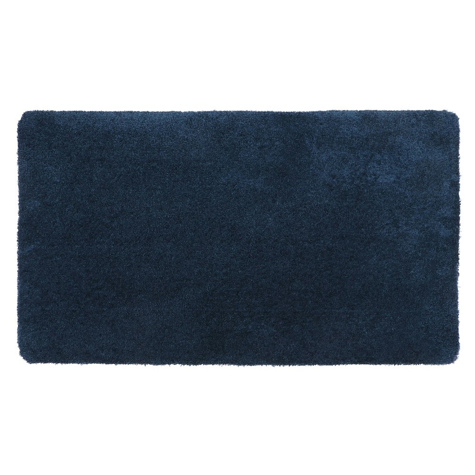 image 1 of JVL Solemate Machine Washable Bath Mat 60x100cm - Navy Blue | Blue