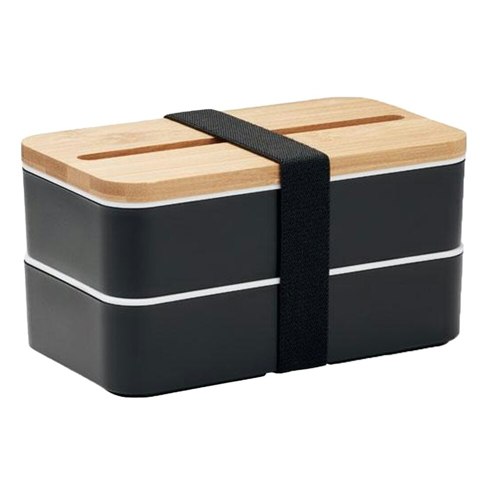 image 1 of MidOcean Wint Polypropylene Lunch Box - Black - One Size