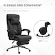 image 6 of Vinsetto Office Chair, Computer Chair with Adjustable Height, Head Pillow, Footrest for Home, Black