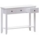 image 8 of Vida Designs Windsor 3 Drawer Console Table With Shelf, White