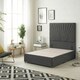image 3 of Sunburst Divan Bed with 2 Drawers & 54'' Floor Standing Headboard Linen Fabric | Grey | Grey
