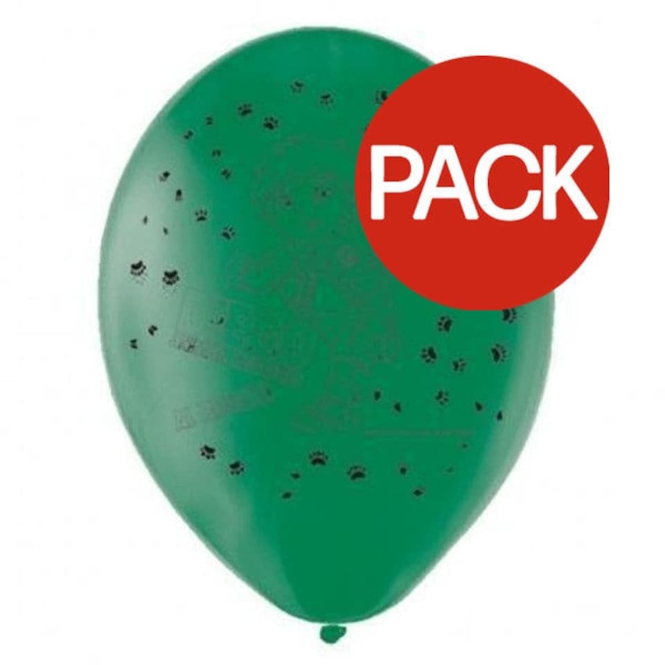Go Diego Go Latex Balloons (Pack of 6) - Green/Black - One Size