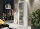 image 6 of Display Cabinet Bookcase Bookshelf Storage Cabinet Glass Display Unit White Grey High Gloss 170cm