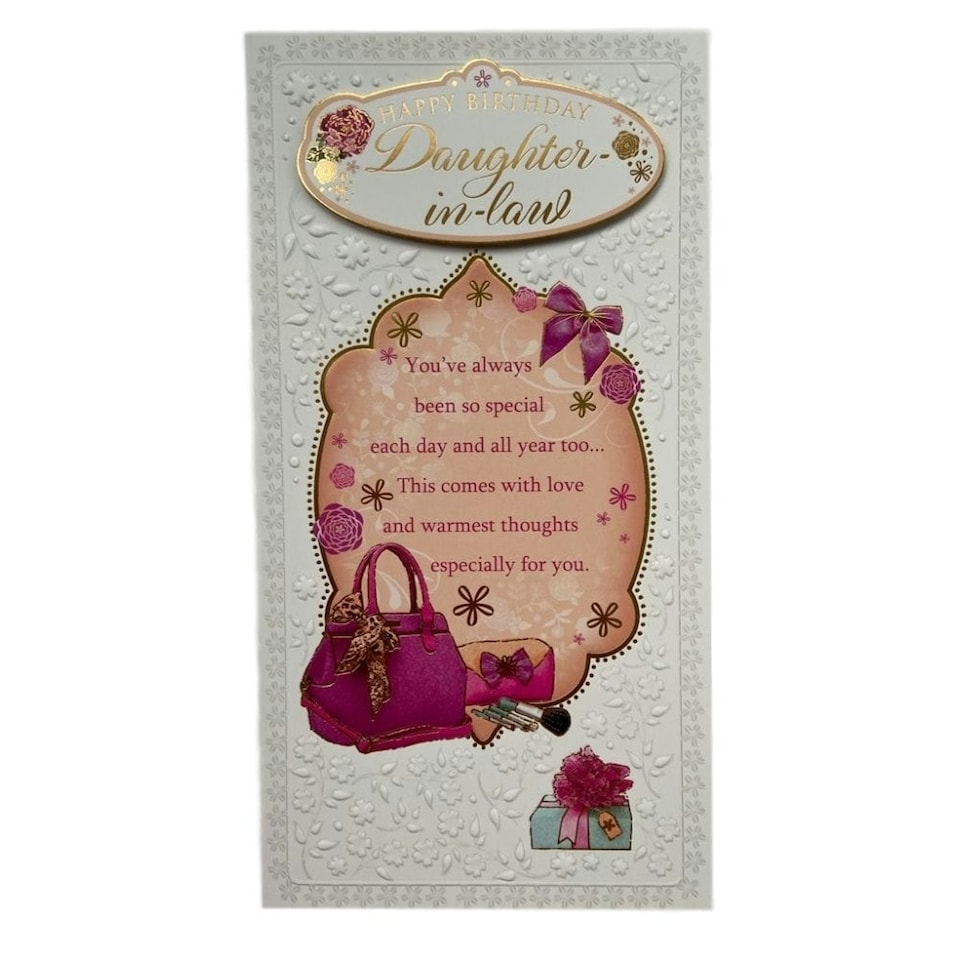 image 1 of Happy Birthday To Daughter In Law Soft Whispers Card