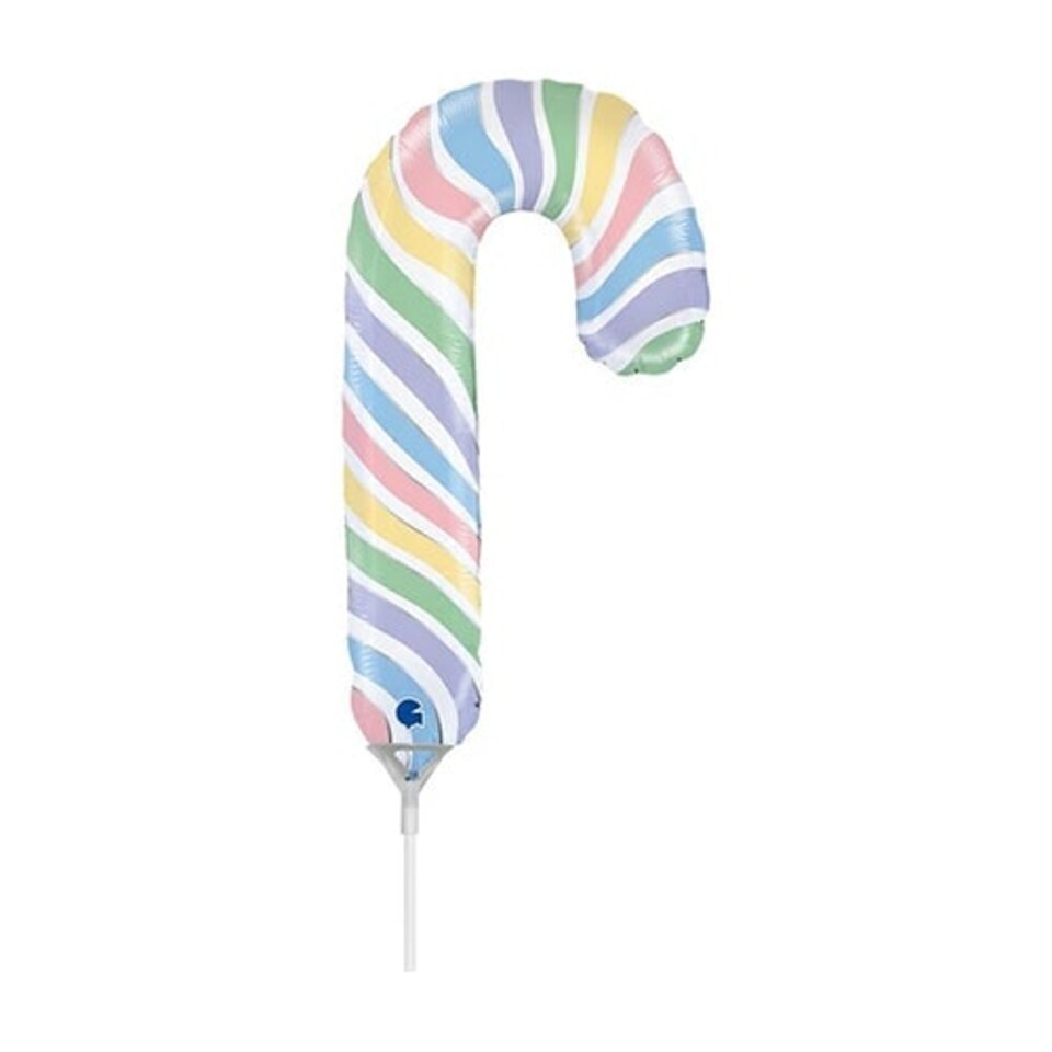 Mini Macaron Candy Cane Christmas Air Fill Foil Balloon 36cm / 14 in