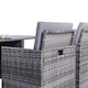 image 10 of Milano 9 Piece Rattan Cube Dining Set - Grey