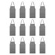 image 1 of Nicola Spring Cotton Kitchen Bib Aprons - One Size - Grey - Pack of 12